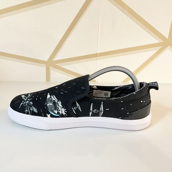 NEW STAR WARS x TOMS Trvl Lite Black Space Print Slip On Shoes Women's 9/Men's 7 - Picture 7 of 14